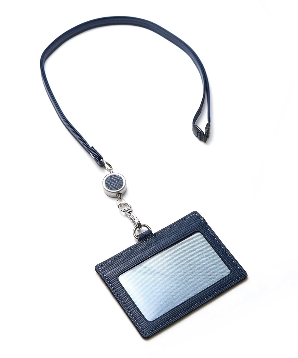 ランバン オン ブルー スタンパ リール付きIDカードホルダー