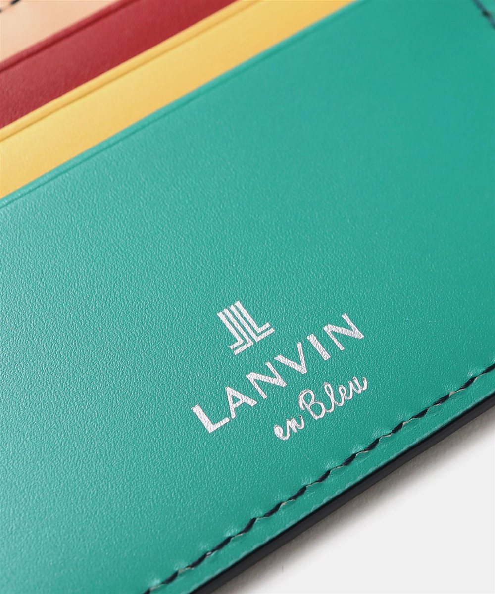 ランバン オン ブルー スタンパ リール付きIDカードホルダー