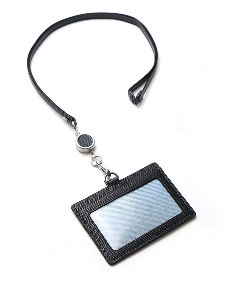 ランバン オン ブルー スタンパ リール付きIDカードホルダー
