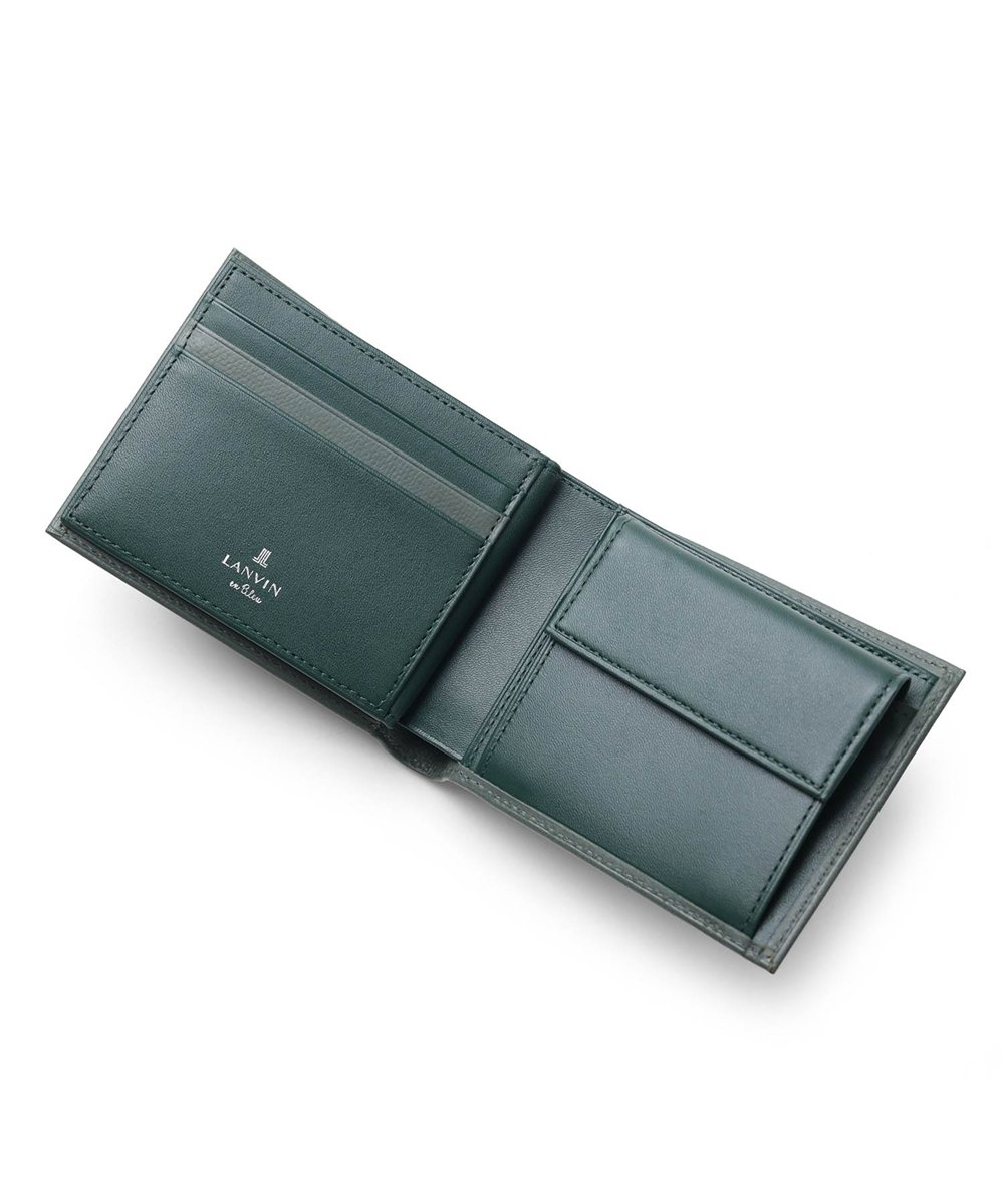 ランバン オン ブルー デクスター 二つ折り財布 中ベラ付き カード段10