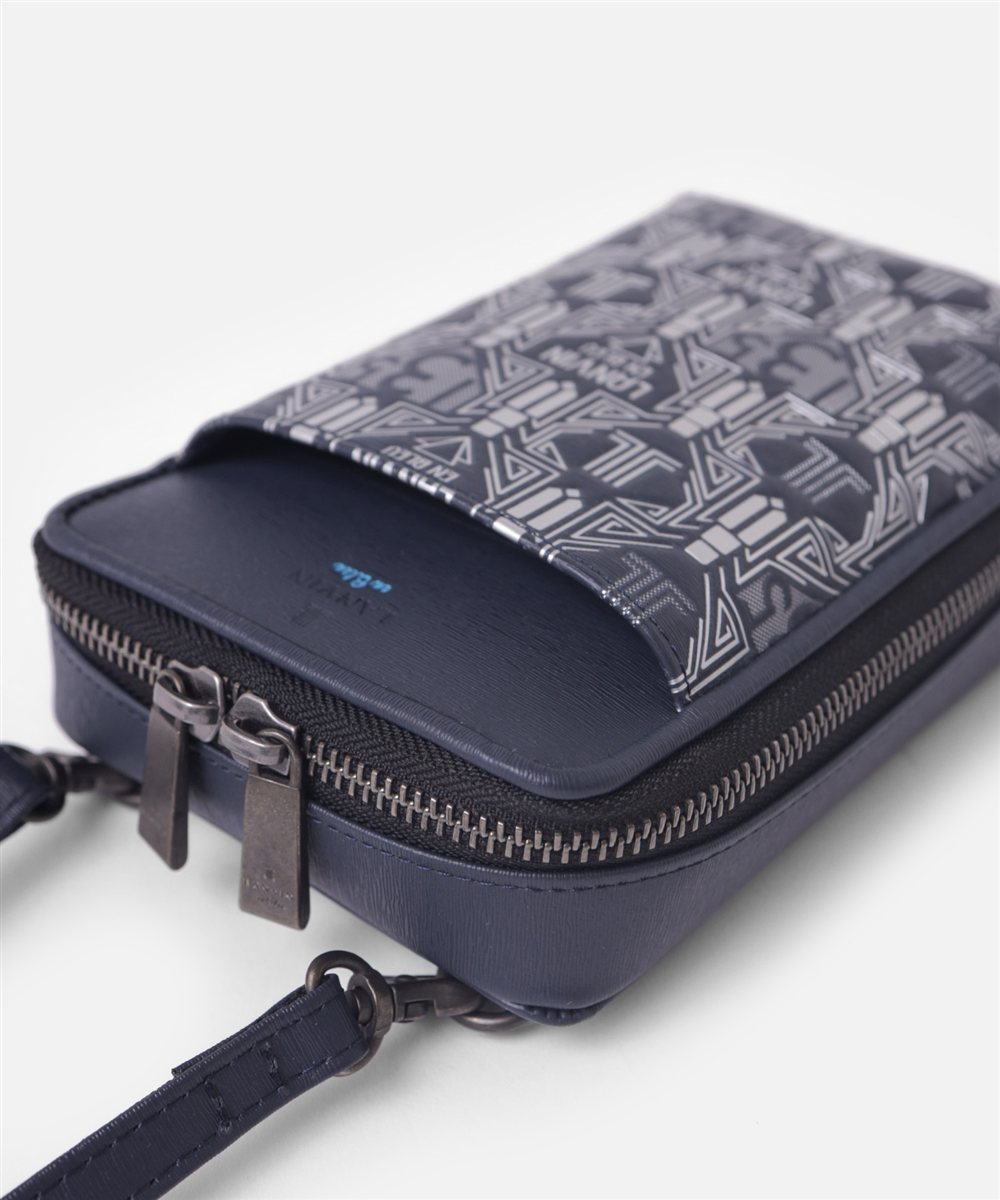 ランバン オン ブルー アールデコ レザースマートポーチ