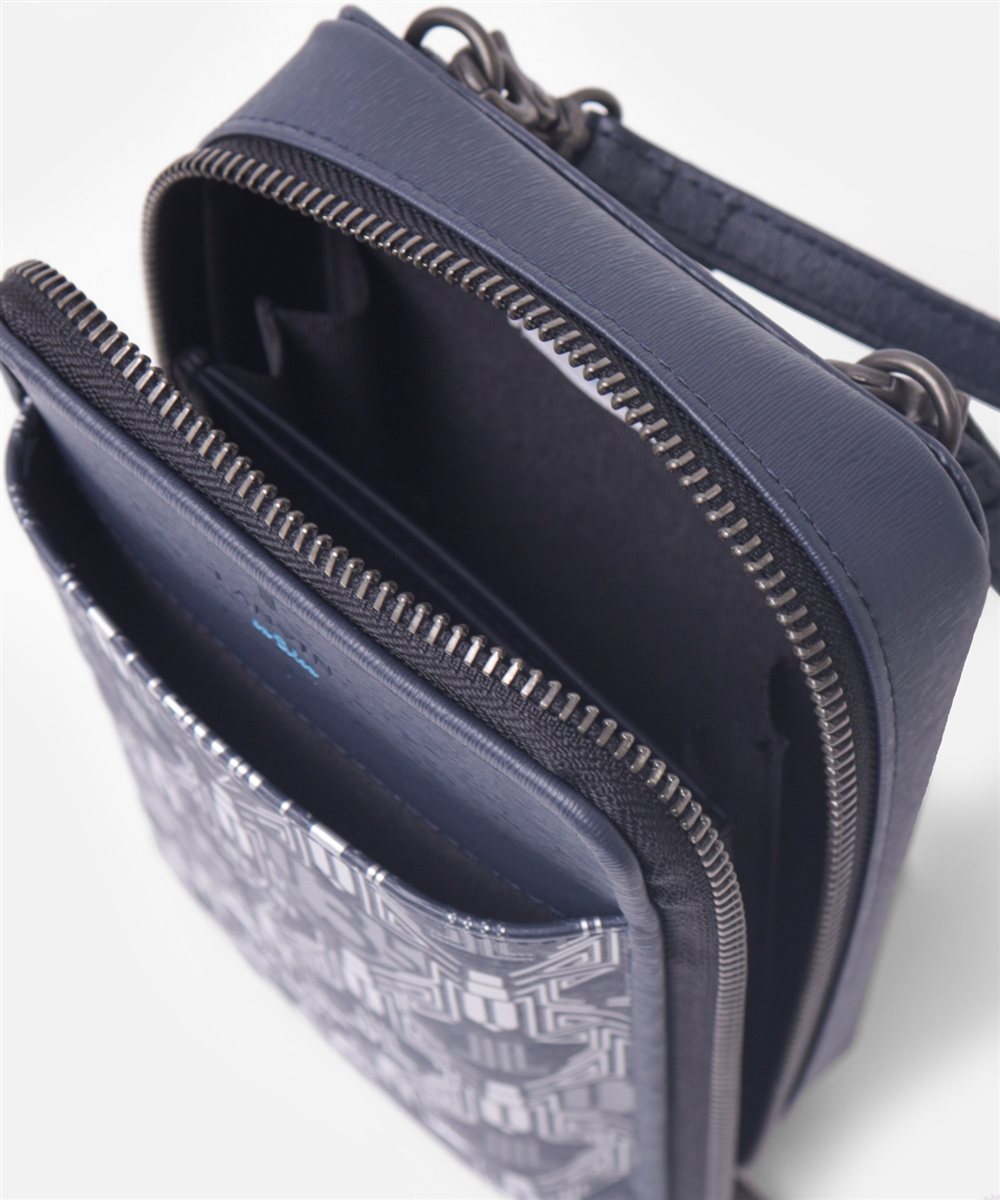 ランバン オン ブルー アールデコ レザースマートポーチ