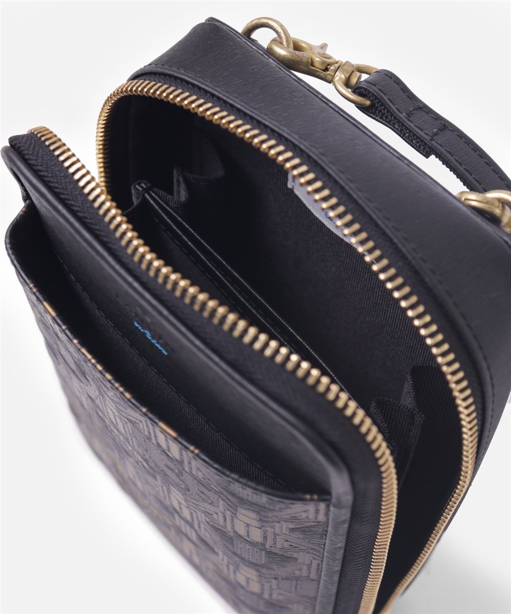 ランバン オン ブルー アールデコ レザースマートポーチ