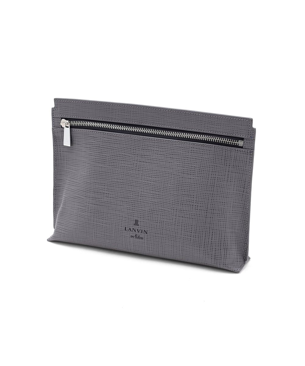 ランバン オン ブルー ゼブダ レザークラッチバッグ