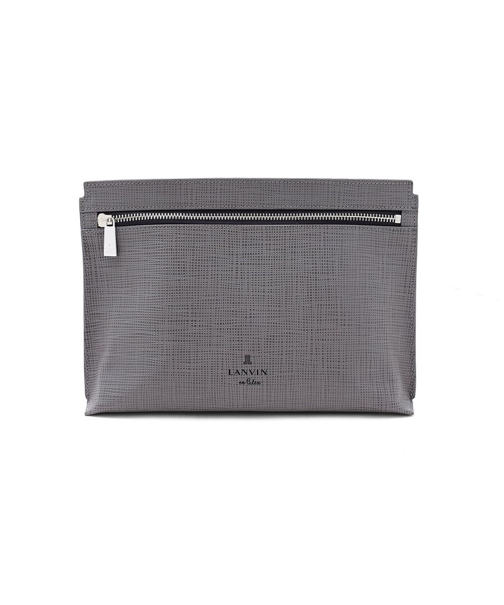 ランバン オン ブルー ゼブダ レザークラッチバッグ