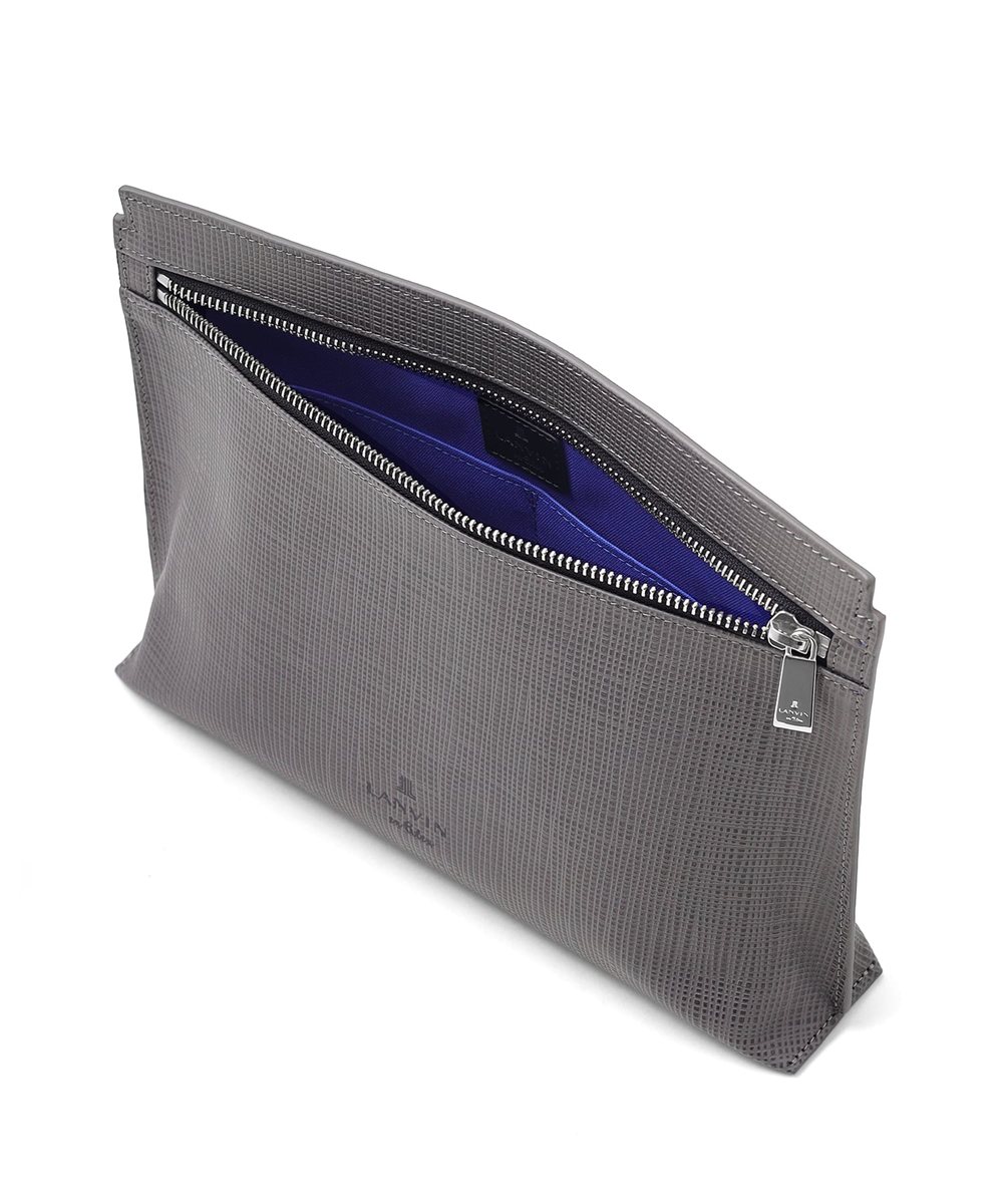 ランバン オン ブルー ゼブダ レザークラッチバッグ