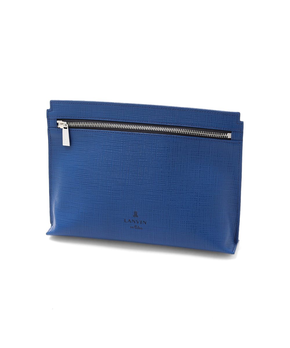 ランバン オン ブルー ゼブダ レザークラッチバッグ