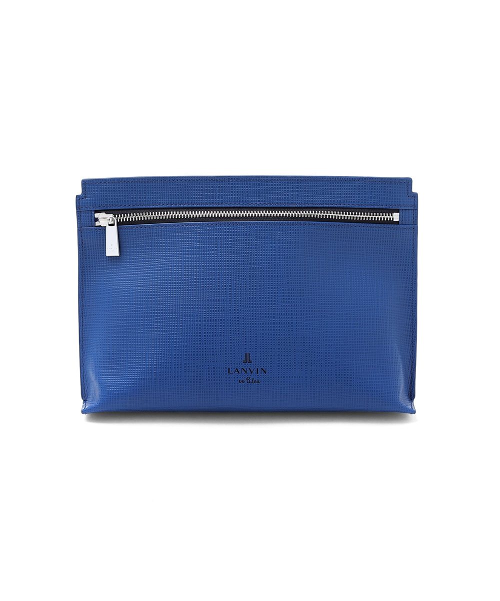 ランバン オン ブルー ゼブダ レザークラッチバッグ