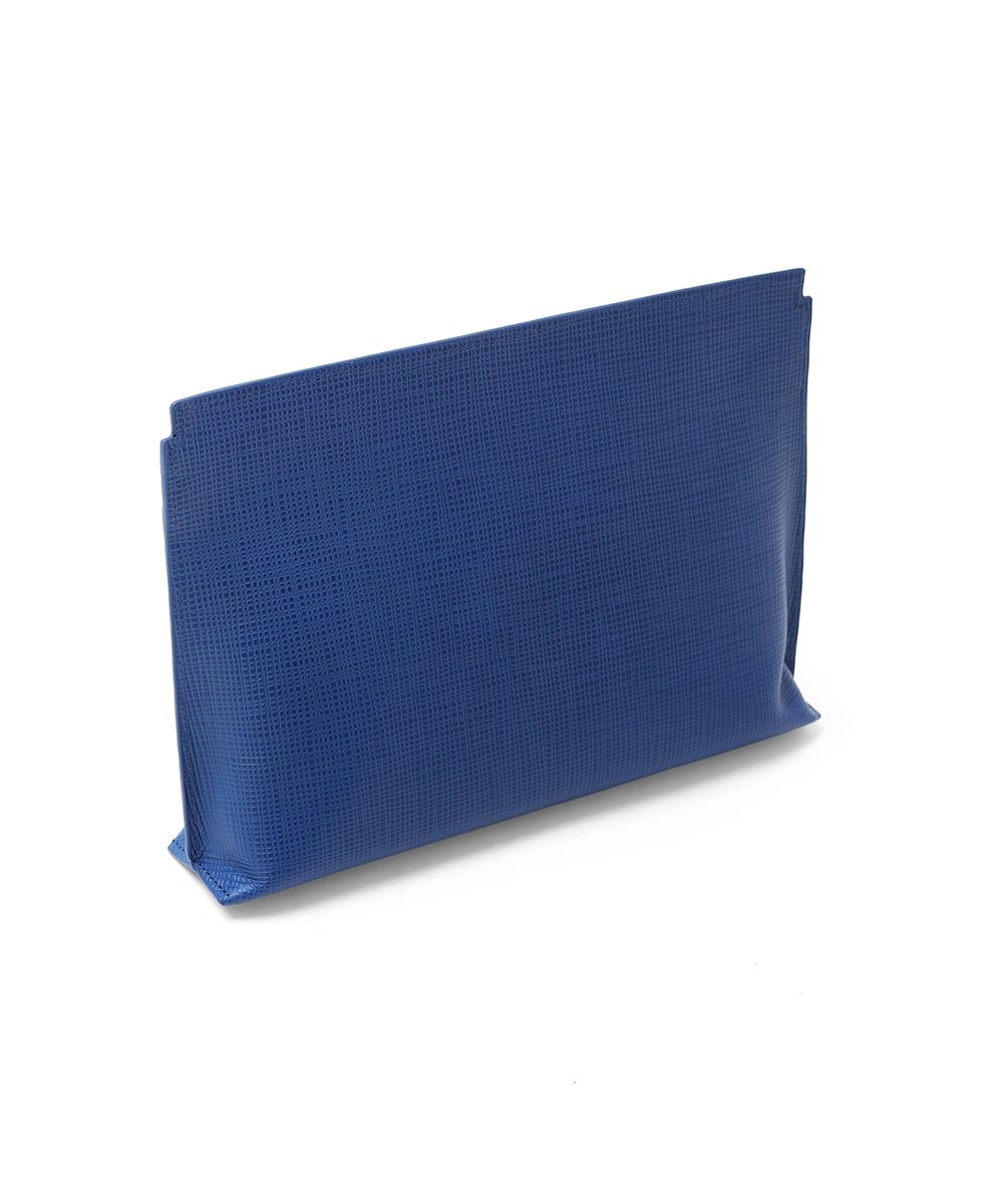 ランバン オン ブルー ゼブダ レザークラッチバッグ