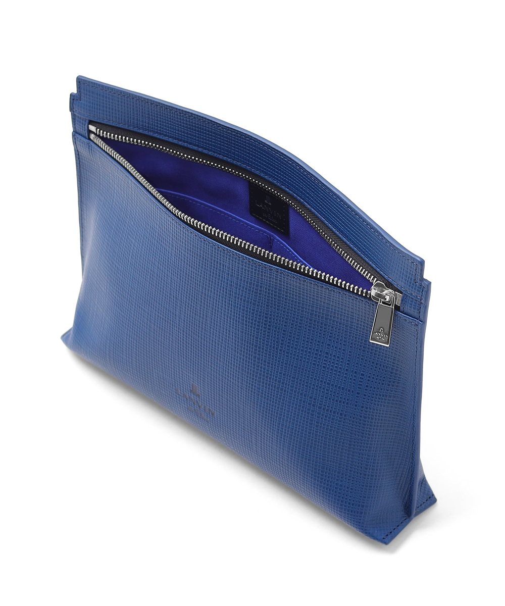 ランバン オン ブルー ゼブダ レザークラッチバッグ