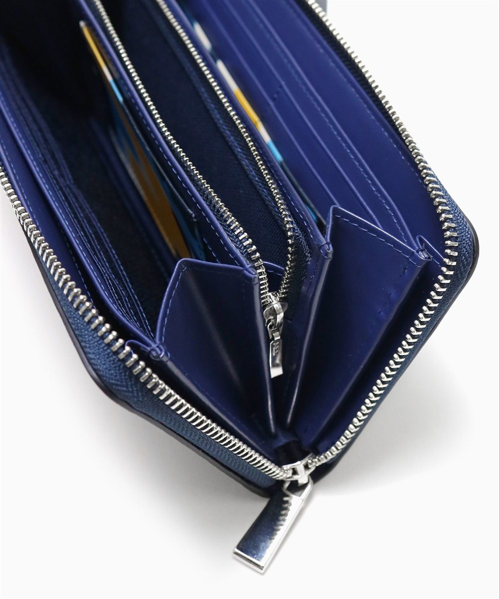 ランバン オン ブルー ネビュラ ラウンドファスナー長財布 カード段13