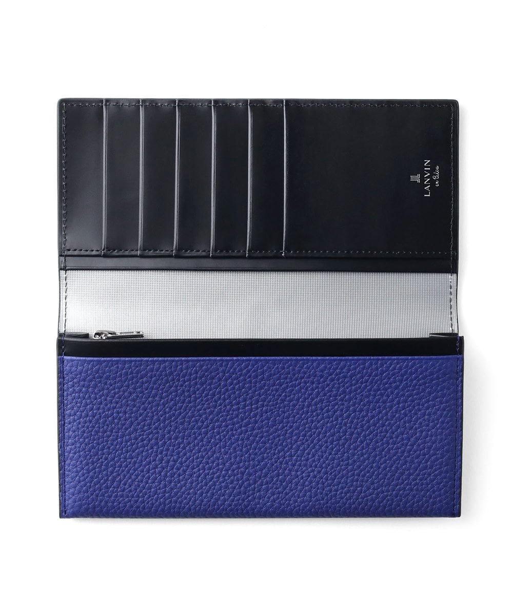 ランバン オン ブルー モル かぶせ長財布 カード段6
