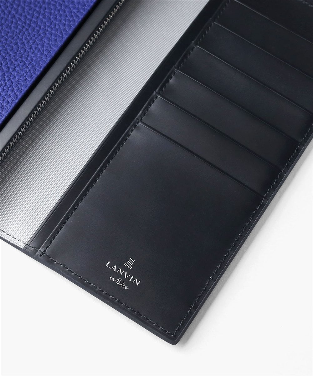 ランバン オン ブルー モル かぶせ長財布 カード段6