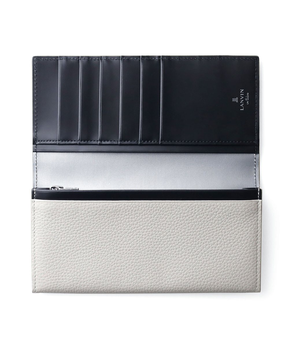 ランバン オン ブルー モル かぶせ長財布 カード段6