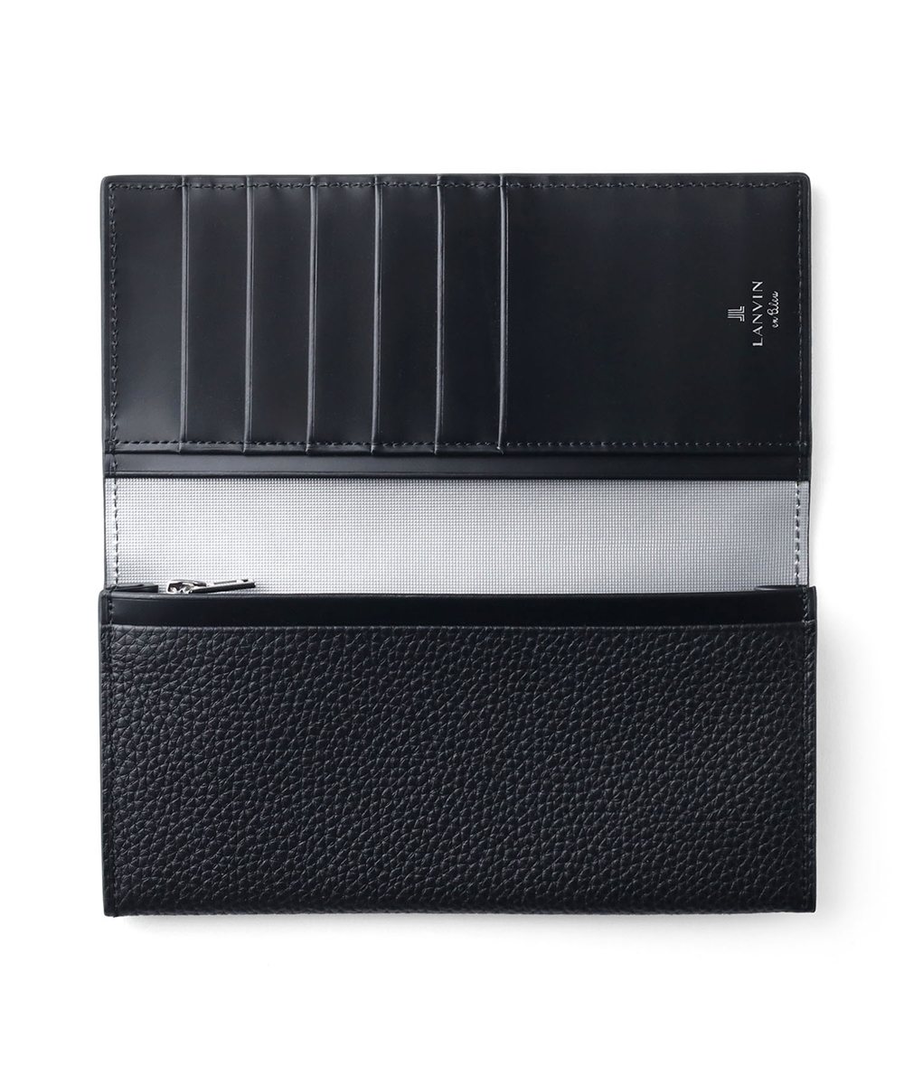 ランバン オン ブルー モル かぶせ長財布 カード段6