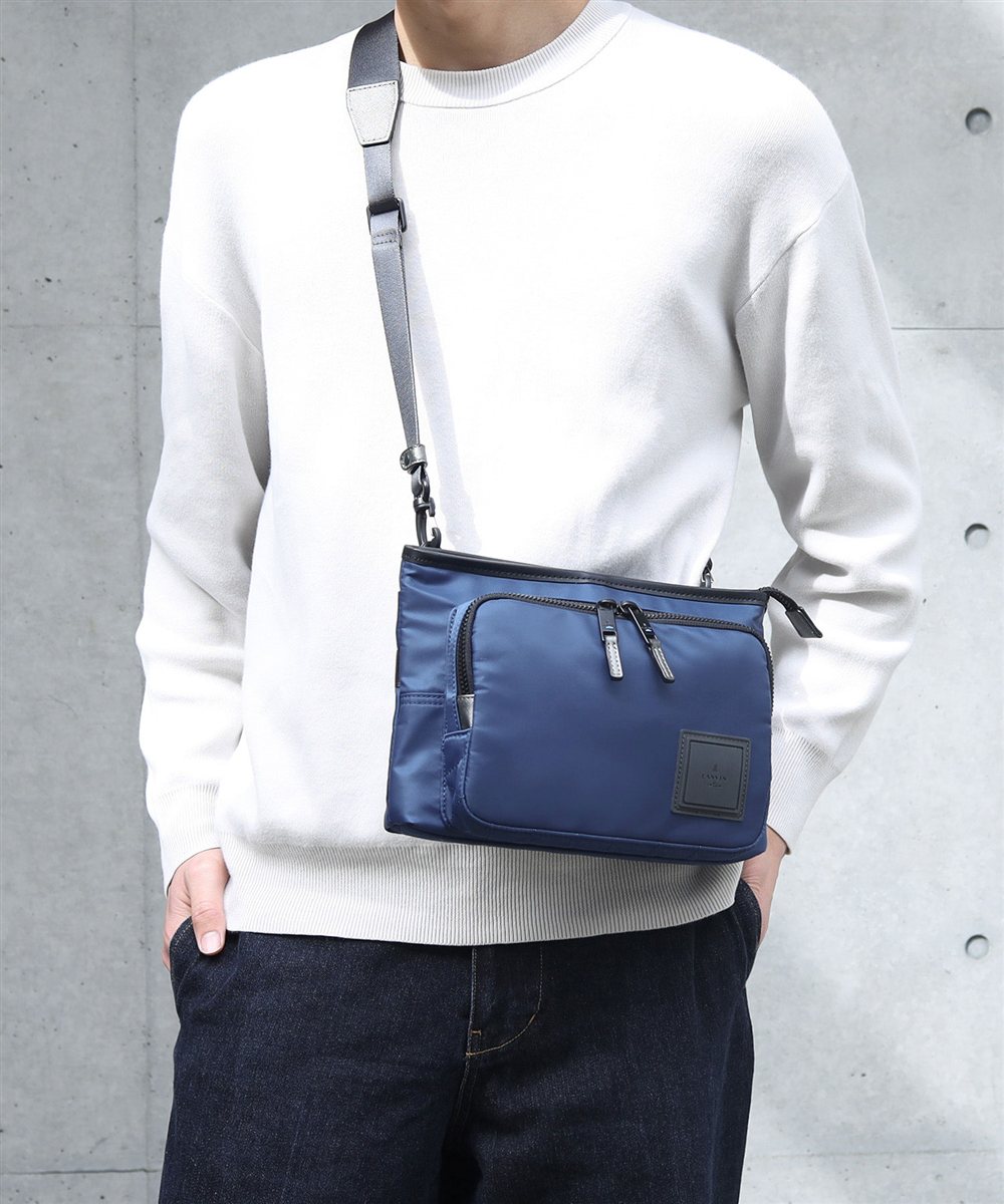 ランバン オン ブルー ショート サコッシュ型 ショルダーバッグ