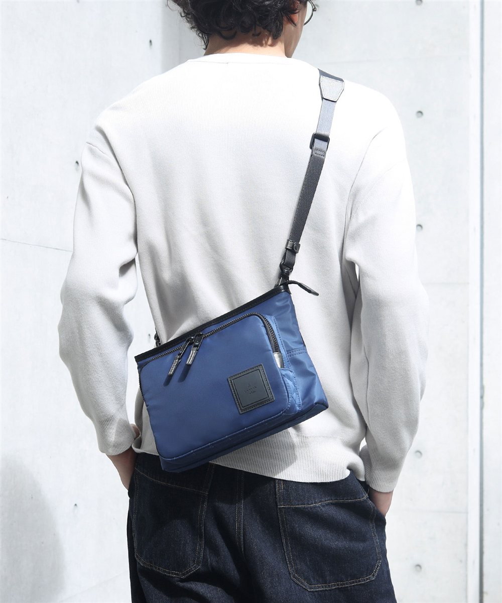 ランバン オン ブルー ショート サコッシュ型 ショルダーバッグ