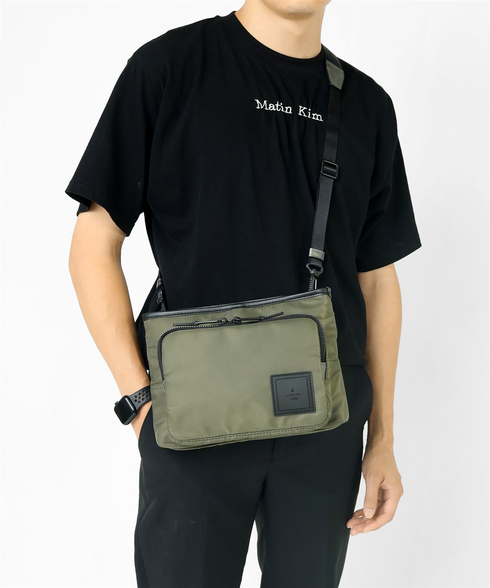 ランバン オン ブルー ショート サコッシュ型 ショルダーバッグ