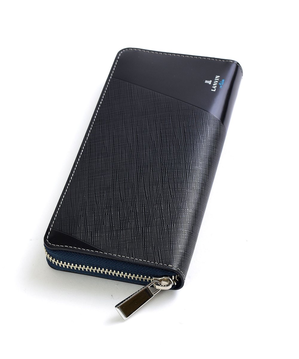 ランバン オン ブルー パーシャル ラウンドファスナー長財布 カード段13