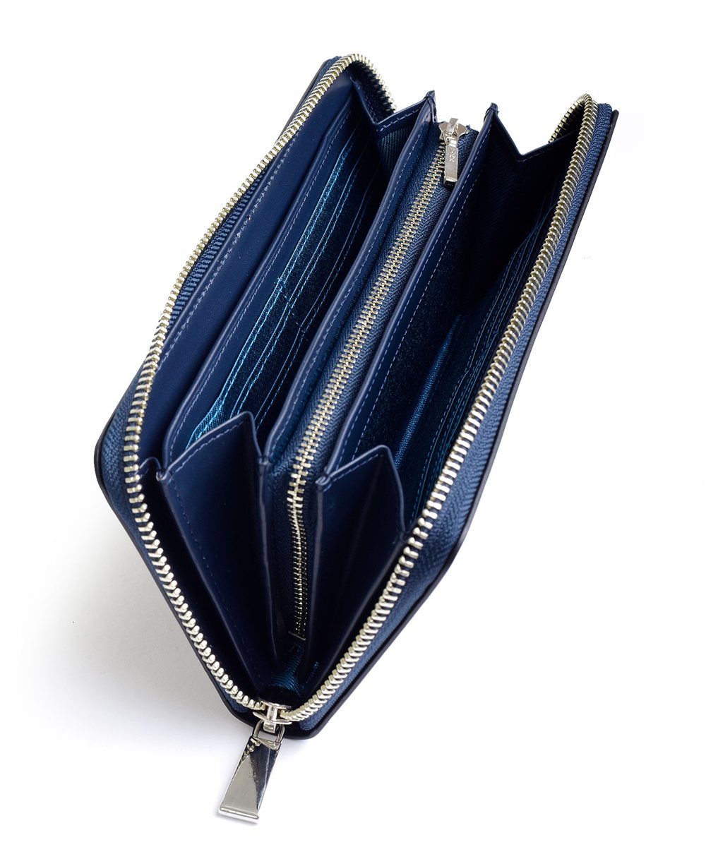 ランバン オン ブルー パーシャル ラウンドファスナー長財布 カード段13