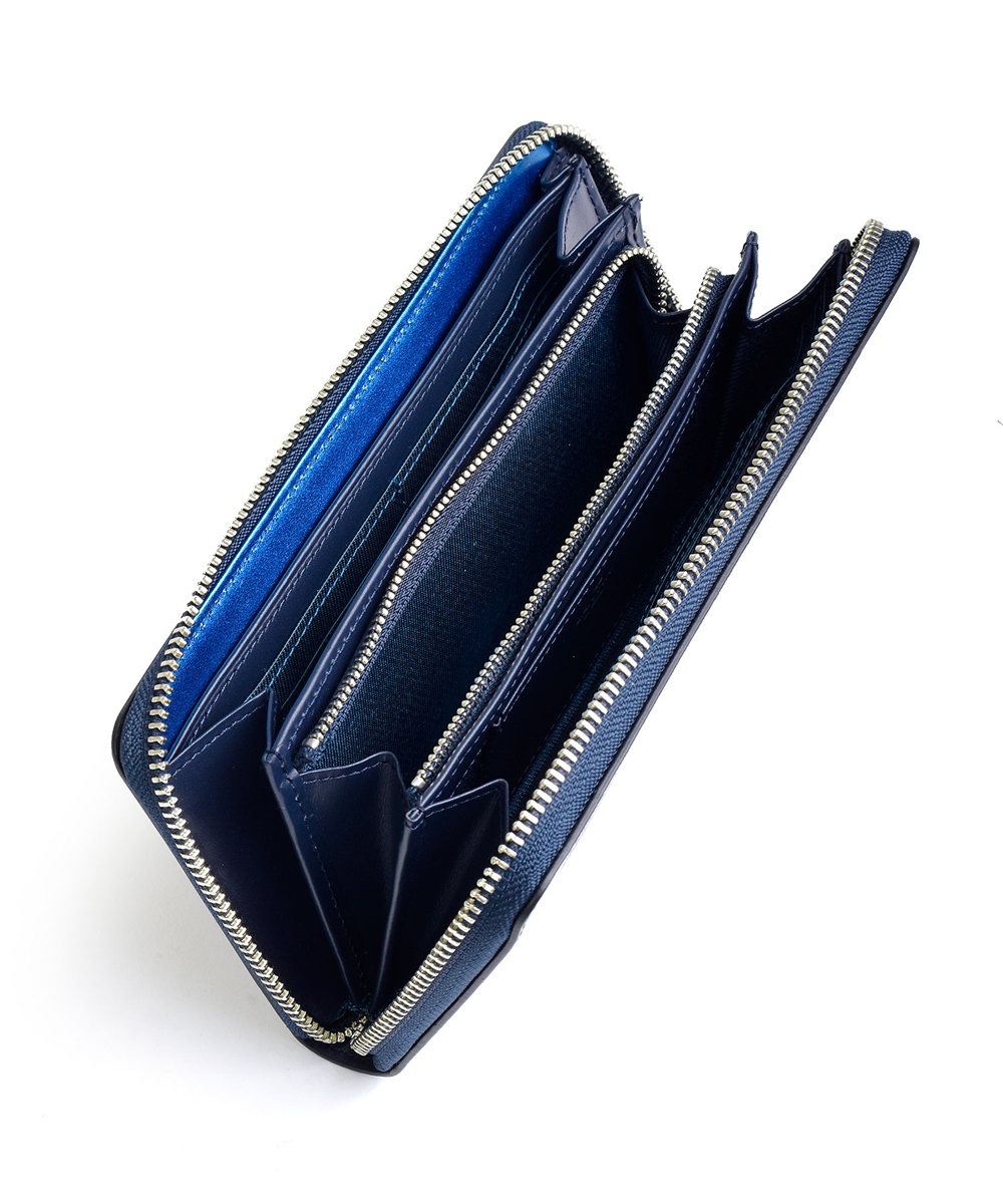 ランバン オン ブルー パーシャル ラウンドファスナー長財布 カード段13