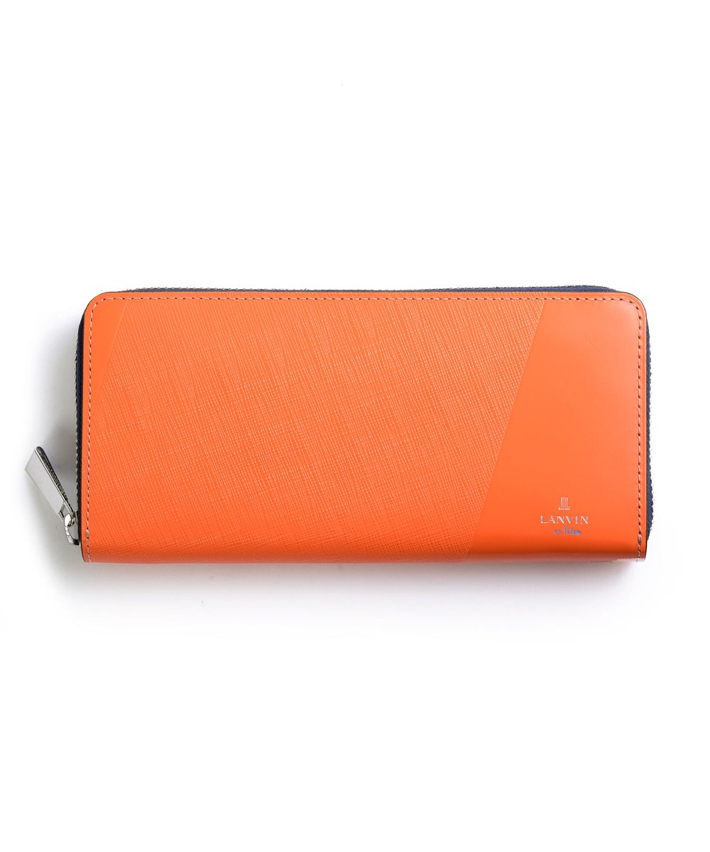 ランバン オン ブルー パーシャル ラウンドファスナー長財布 カード段13