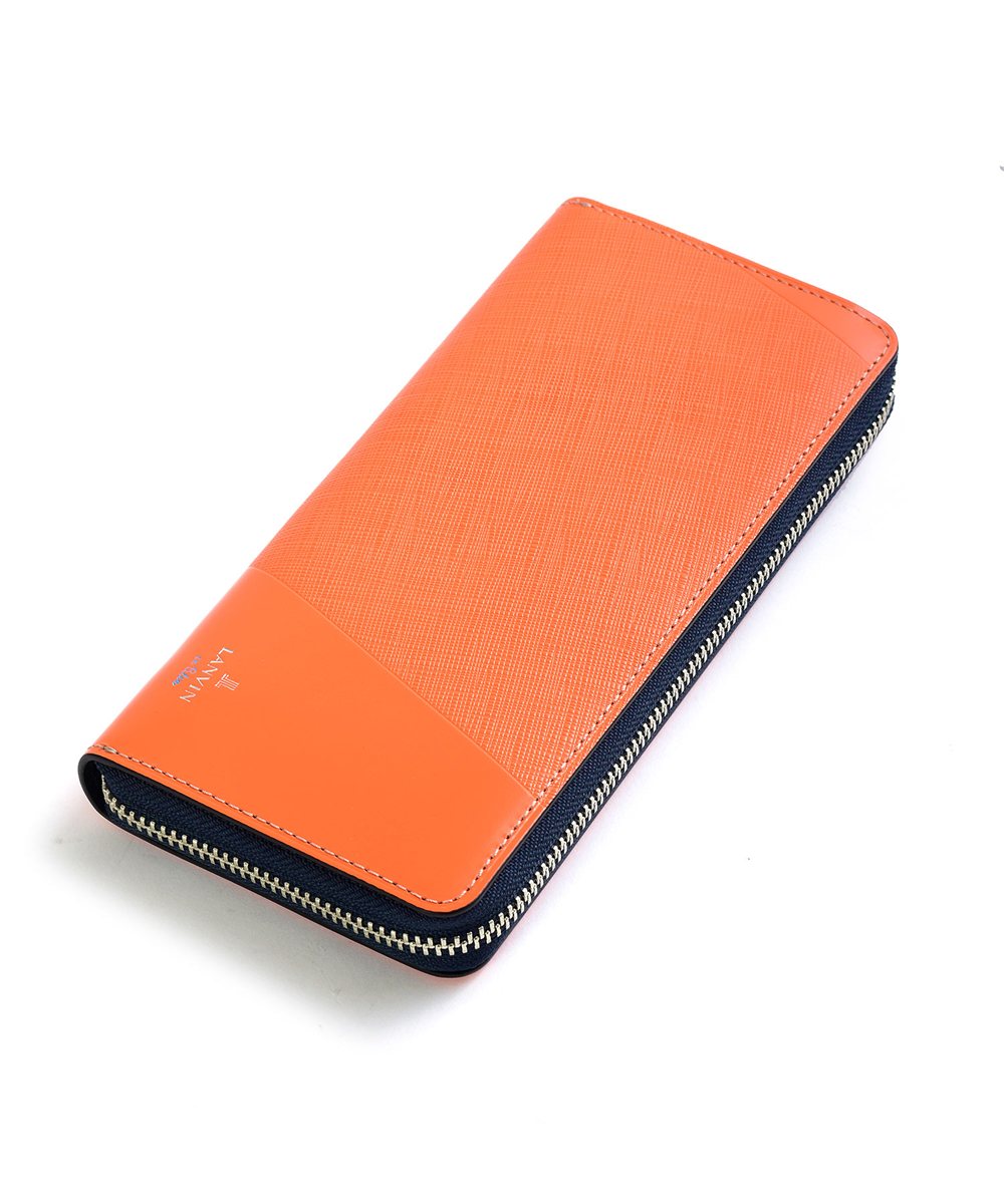 ランバン オン ブルー パーシャル ラウンドファスナー長財布 カード段13