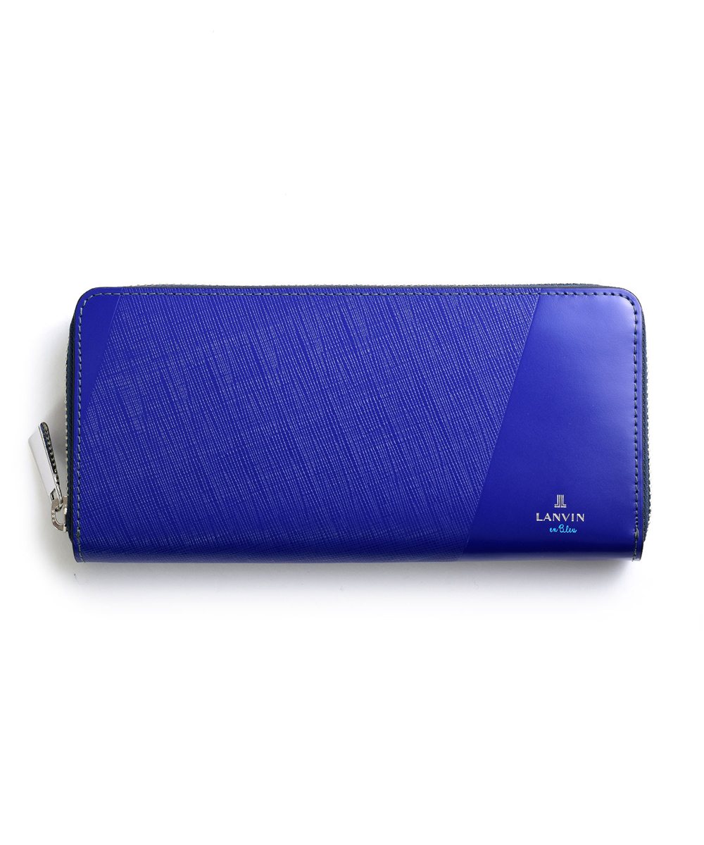 ランバン オン ブルー パーシャル ラウンドファスナー長財布 カード段13