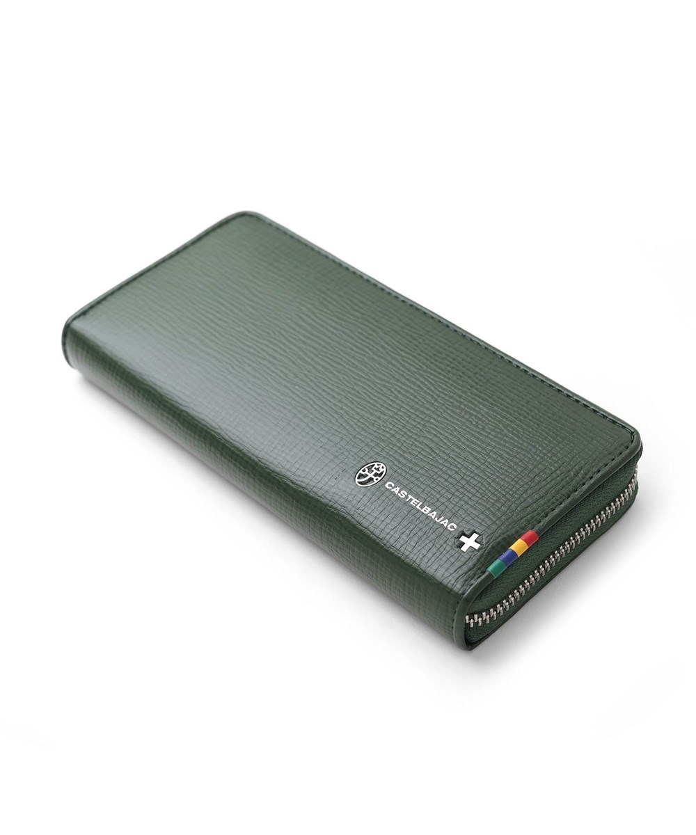 カステルバジャック プレス ラウンドファスナー長財布 カード段13