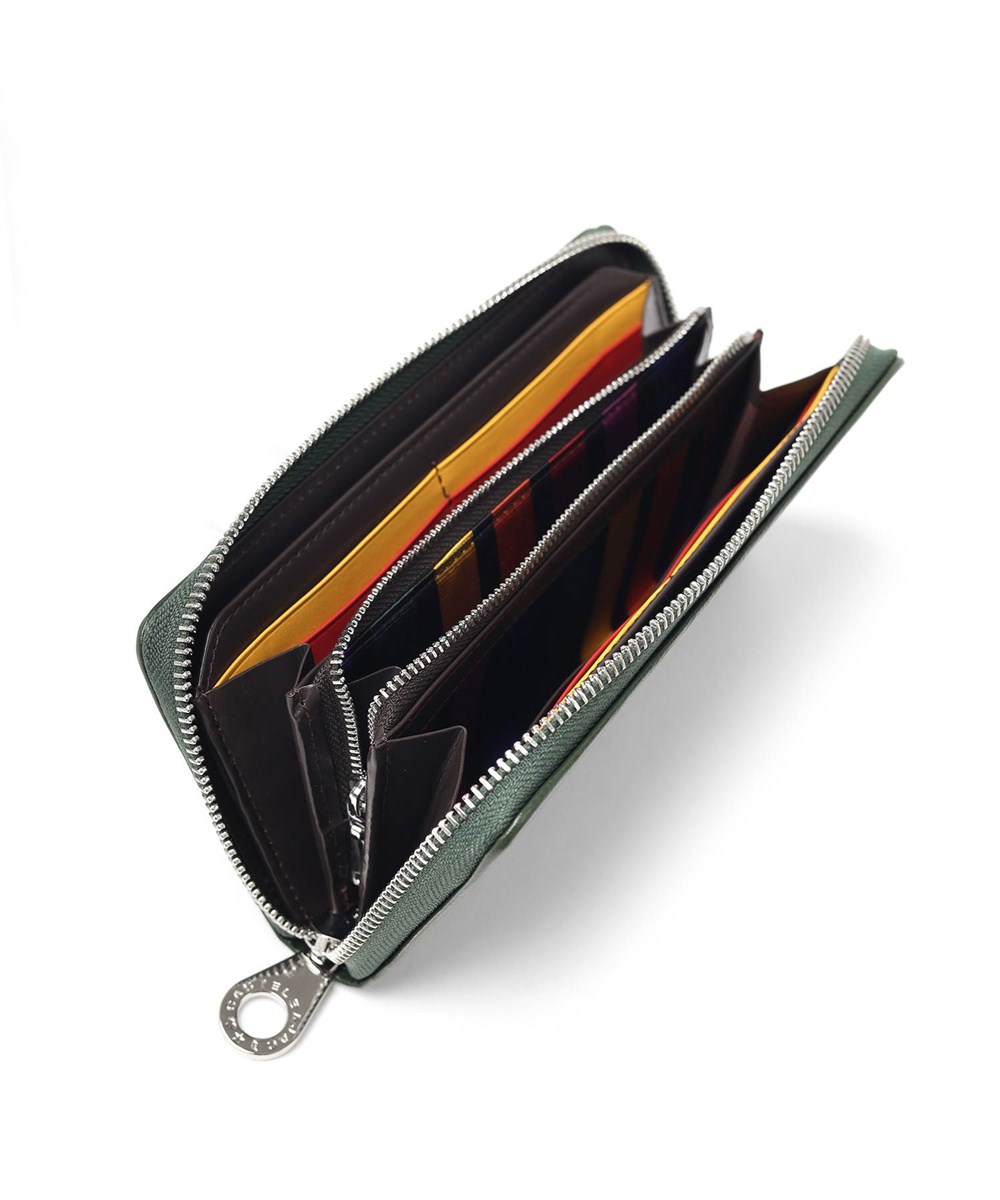 カステルバジャック プレス ラウンドファスナー長財布 カード段13