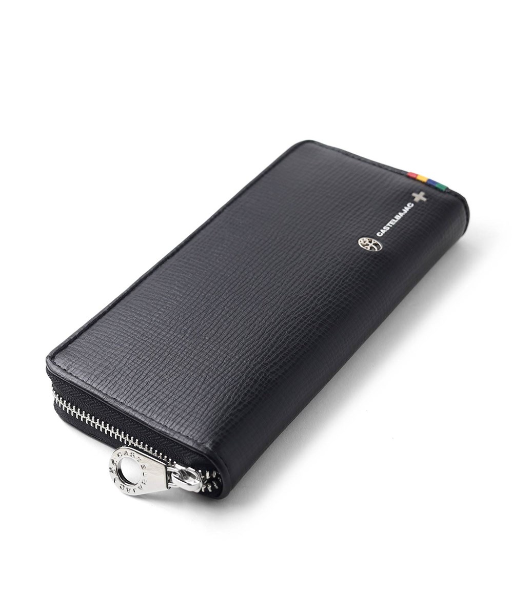 カステルバジャック プレス ラウンドファスナー長財布 カード段13