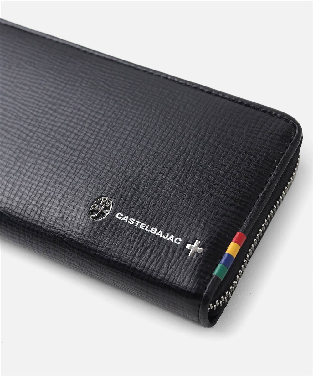 カステルバジャック プレス ラウンドファスナー長財布 カード段13