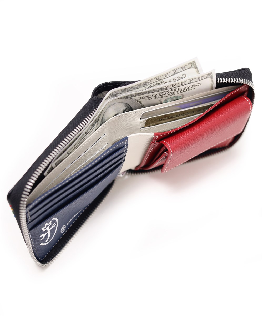 カステルバジャック クワトロ 二つ折り財布 カード段11