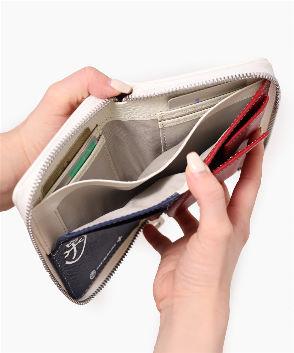 カステルバジャック クワトロ セミ長財布 カード段9