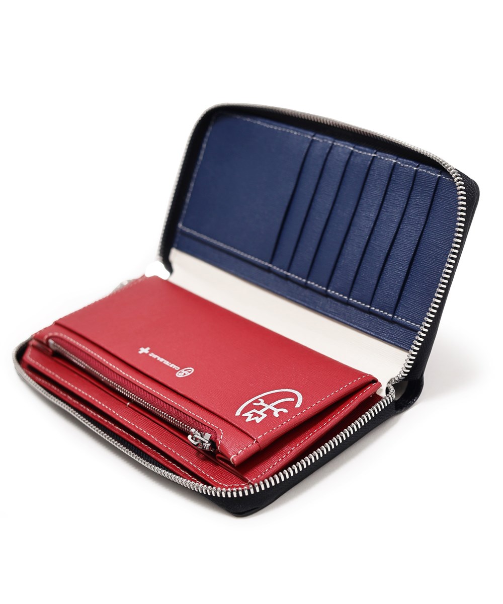 カステルバジャック クワトロ ラウンドファスナー長財布 カード段15