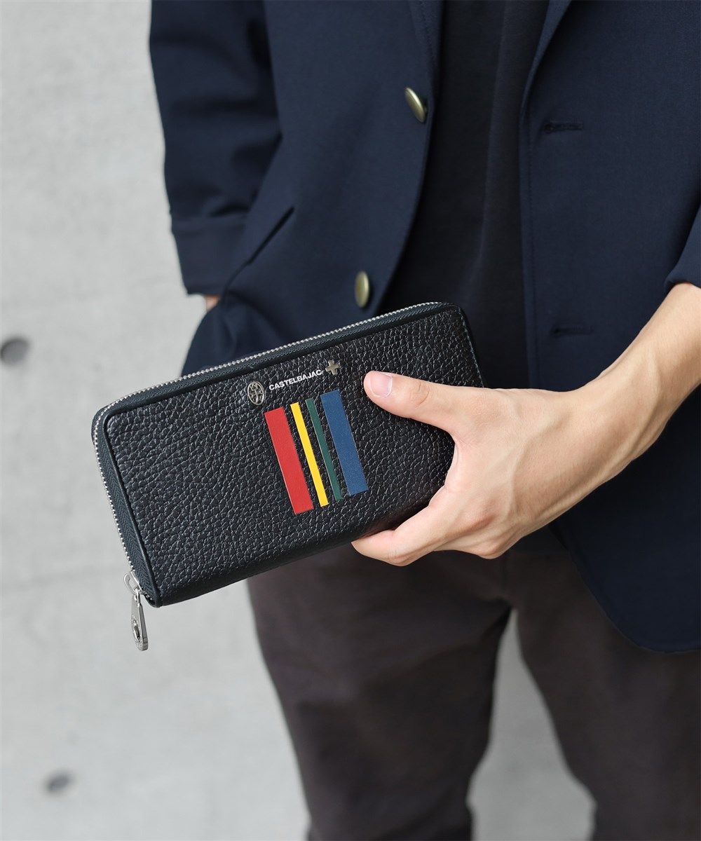 カステルバジャック クワトロ ラウンドファスナー長財布 カード段15