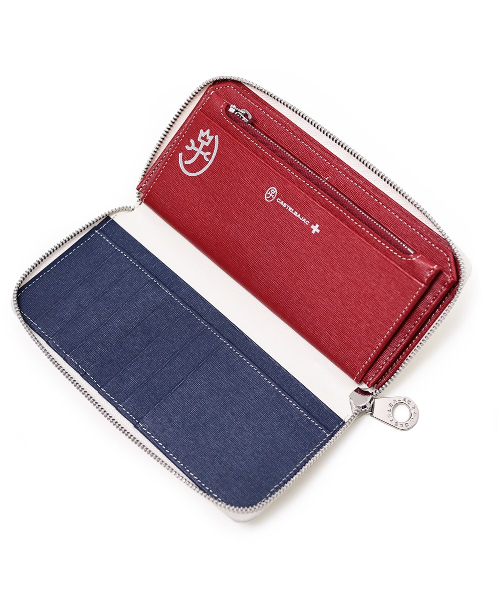 カステルバジャック クワトロ ラウンドファスナー長財布 カード段15