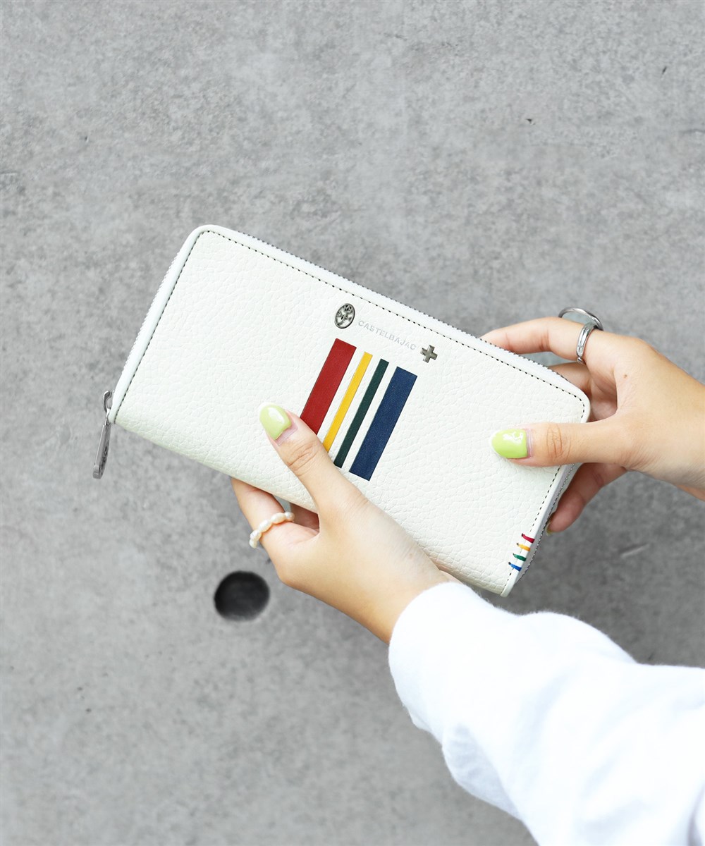 カステルバジャック クワトロ ラウンドファスナー長財布 カード段15