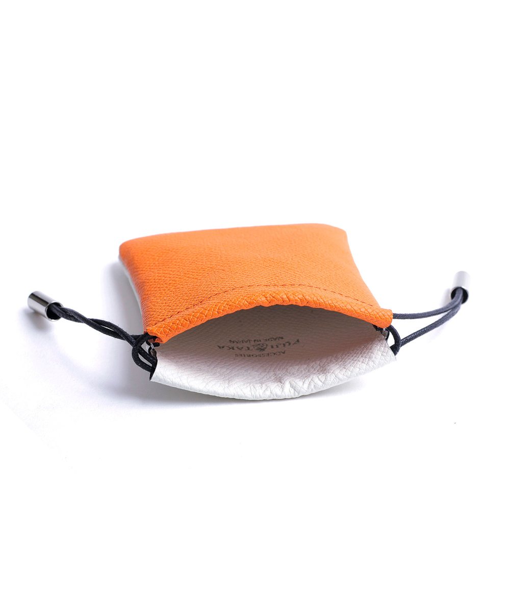 フジタカ ガトー小物 ミニサイズの総革の巾着袋