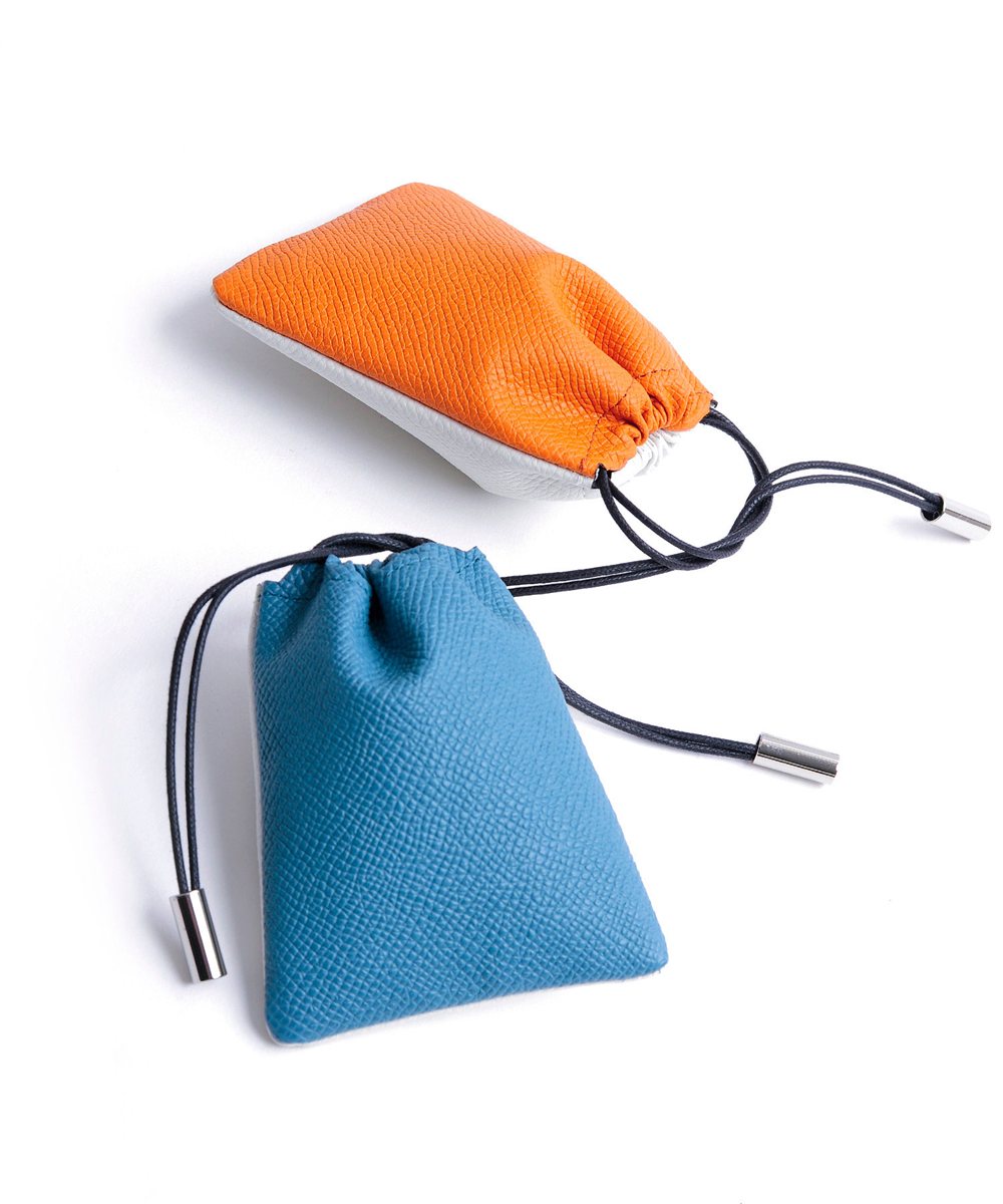 フジタカ ガトー小物 ミニサイズの総革の巾着袋