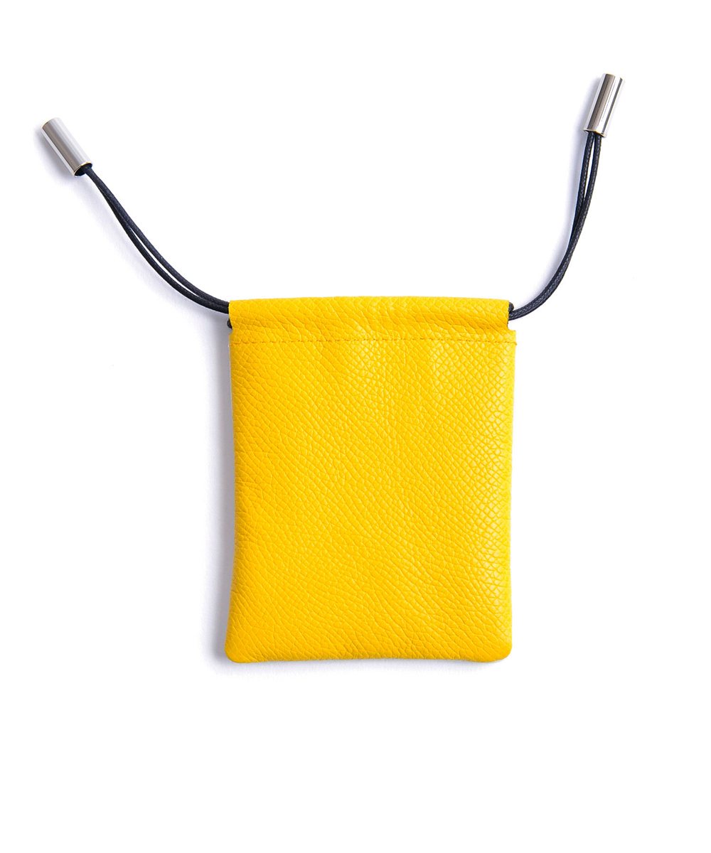 フジタカ ガトー小物 ミニサイズの総革の巾着袋