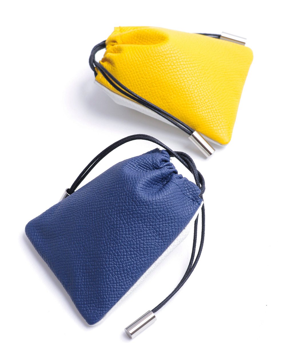 フジタカ ガトー小物 ミニサイズの総革の巾着袋