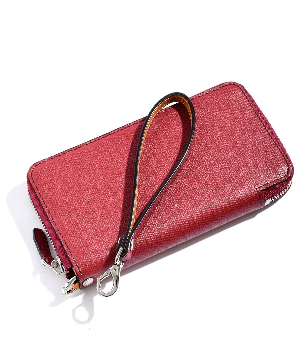 フジタカ デバイス ラウンドファスナー長財布 スマートフォンウォレット