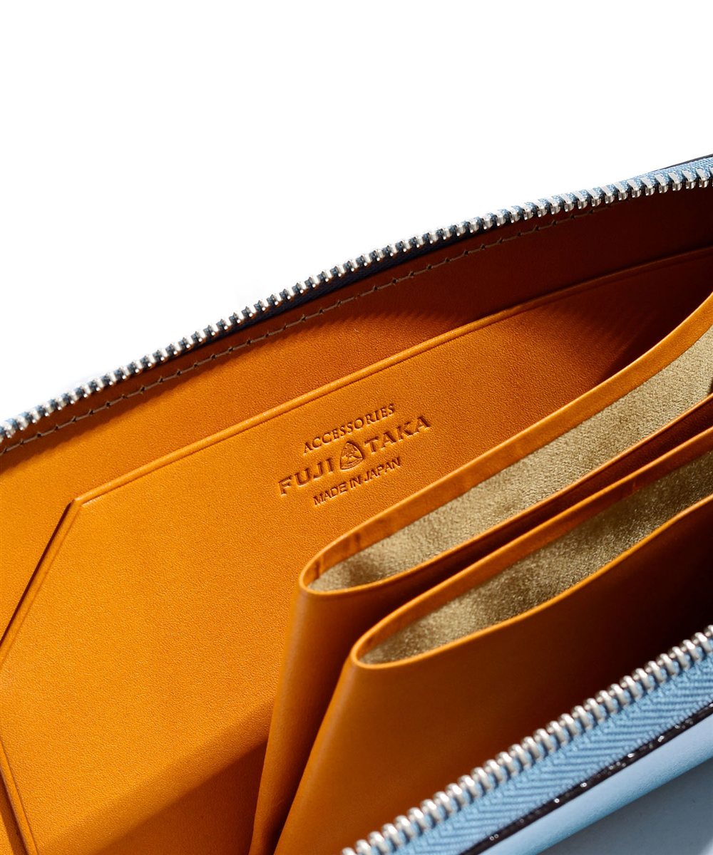 フジタカ デバイス ラウンドファスナー長財布 スマートフォンウォレット