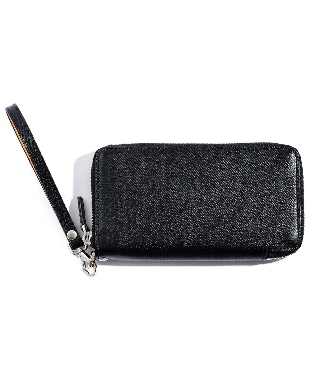 フジタカ デバイス ラウンドファスナー長財布 スマートフォンウォレット