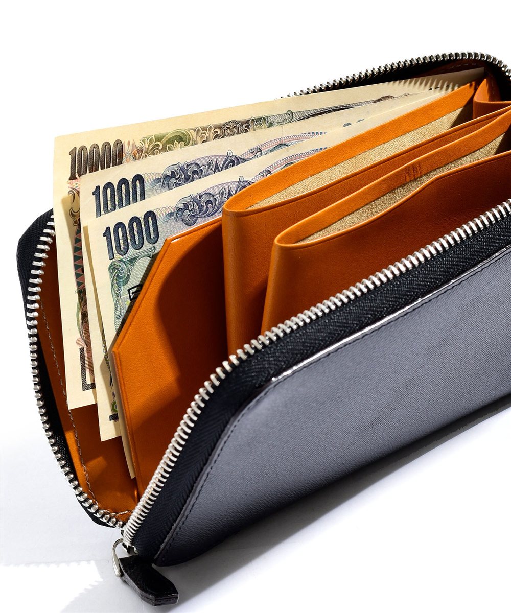 フジタカ デバイス ラウンドファスナー長財布 スマートフォンウォレット