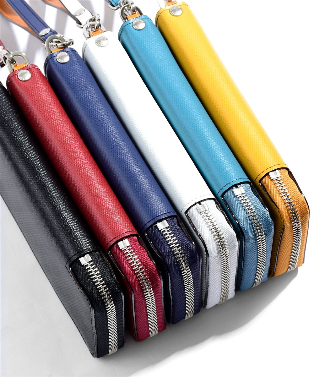 フジタカ デバイス ラウンドファスナー長財布 スマートフォンウォレット