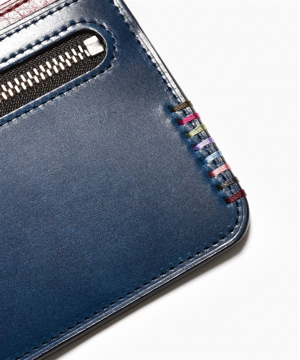 フジタカ フォール オイルコードバン 長財布 スリムウォレット カード段2