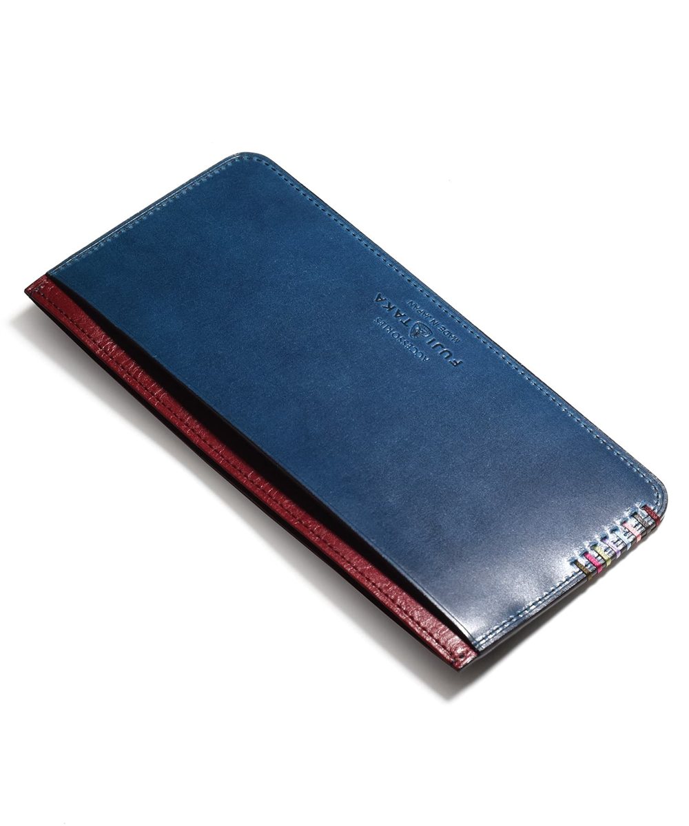 フジタカ フォール オイルコードバン 長財布 スリムウォレット カード段2