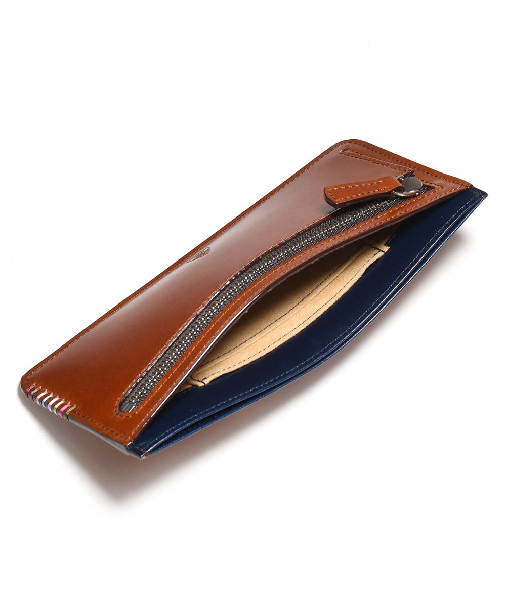 フジタカ フォール オイルコードバン 長財布 スリムウォレット カード段2